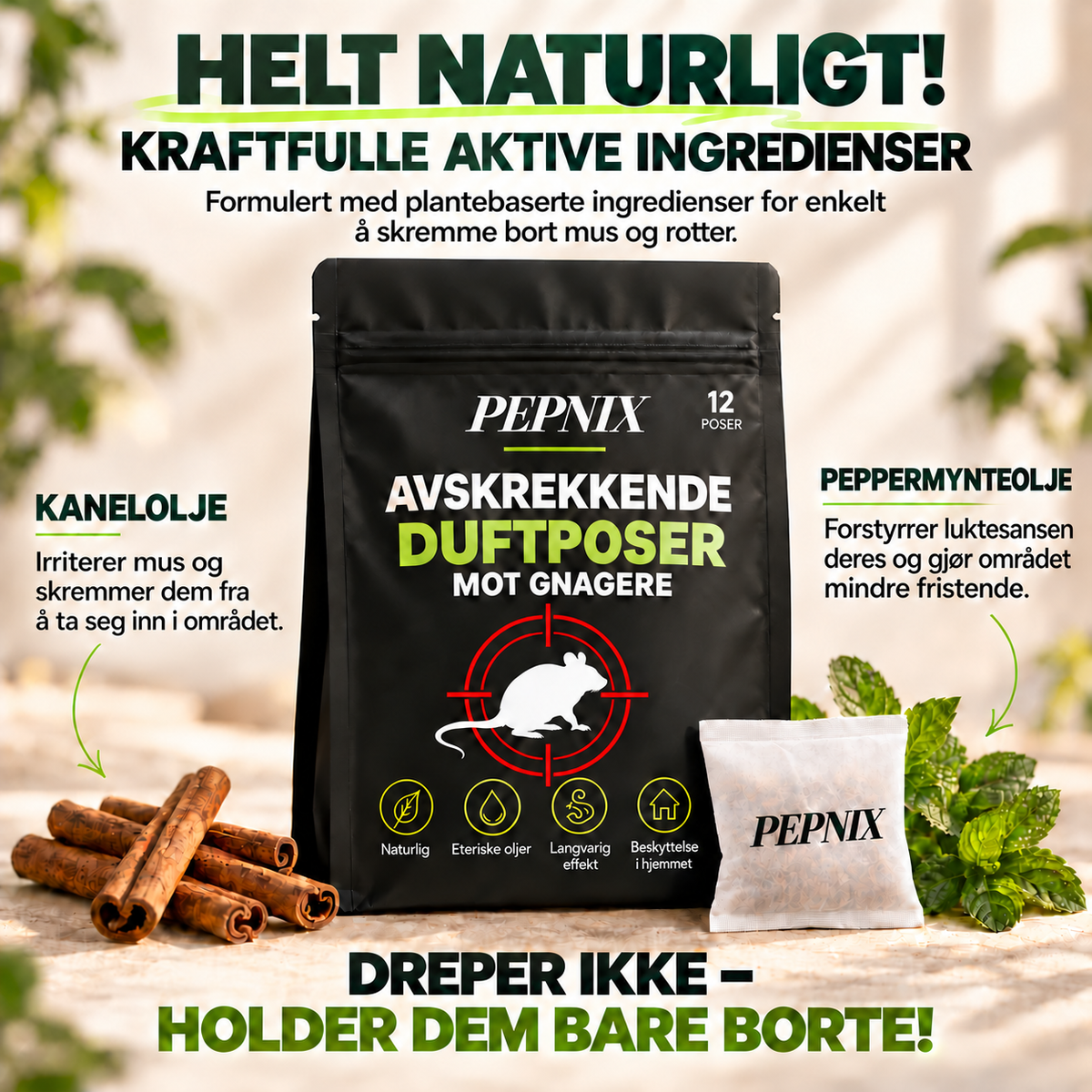 Pepnix duftposer mot gnagere